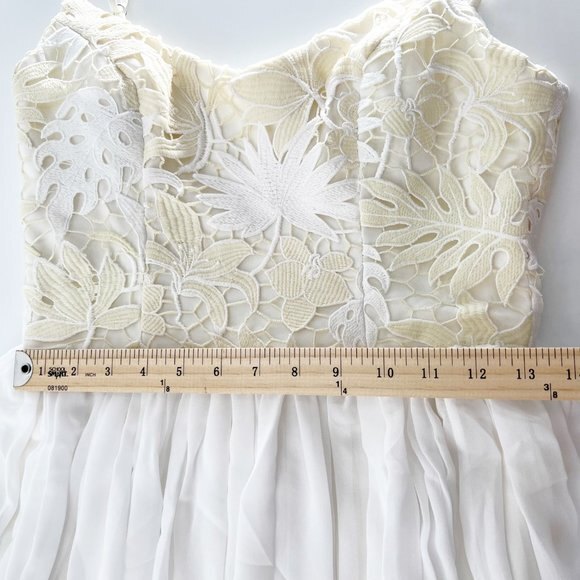 Dress the Population Asha Lace and Chiffon Gown size S NEW - Picture 12 of 13